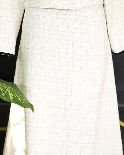 Beyaz Renk Papyonlu Tunik Takım - Ela Butik